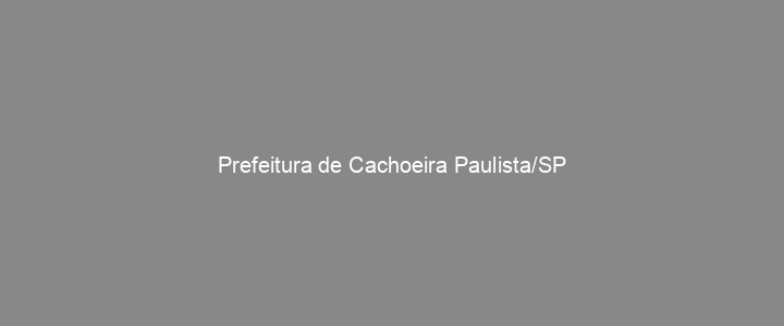 Provas Anteriores Prefeitura de Cachoeira Paulista/SP